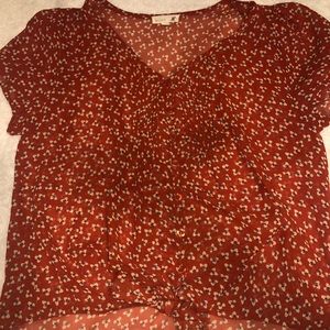 flowery button up shirt